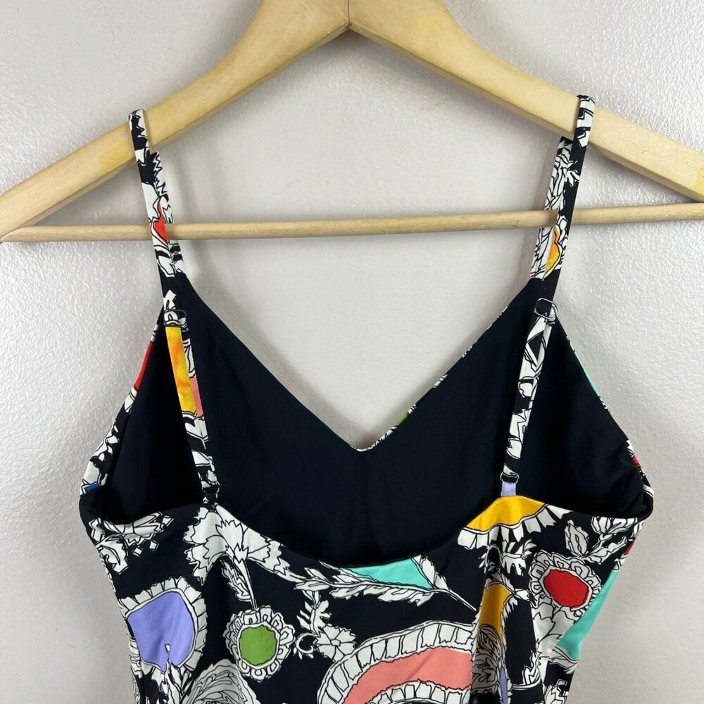 Mara Hoffman Chrishell One Piece Swimsuit Size Medium Paisley Jewel Black Beach - Picture 9 of 11